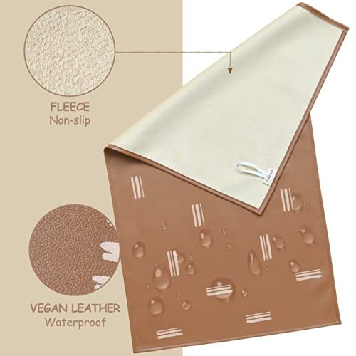 Owlowla Baby Diaper Changing Pad Portable Changing Mat Travel Changing Pad Liner for Baby and Small Toddler(Beige&Brush Strokes) - beige&brush strokes