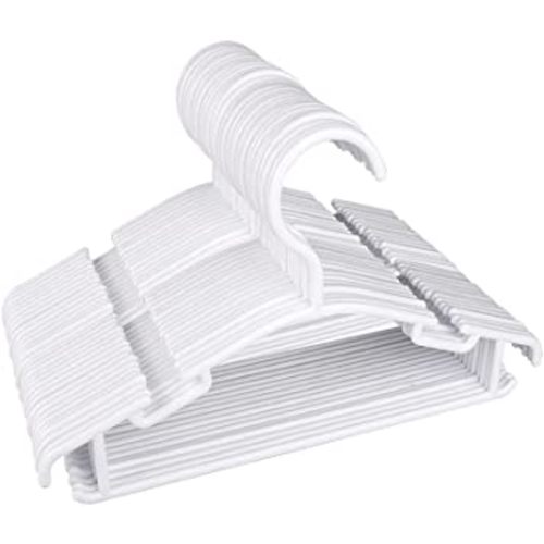 GoodtoU Baby Clothes Hangers for Closet Kid Hangers Clothing Bulk White Baby Hangers Childrens Hangers Plastic Small Hangers Toddler Hangers (60pack, White)