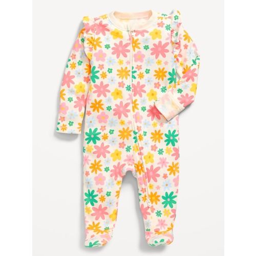 Printed 2-Way-Zip Sleep & Play Footed One-Piece for Baby | Old Navy