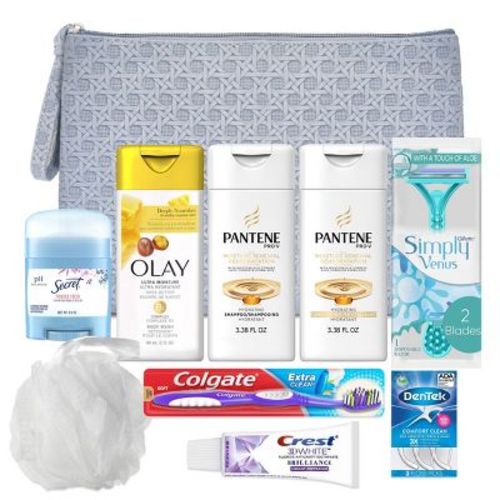 Convenience Kits International Women's Bath and Body Premium Travel Kit - Trial Size - 10ct
