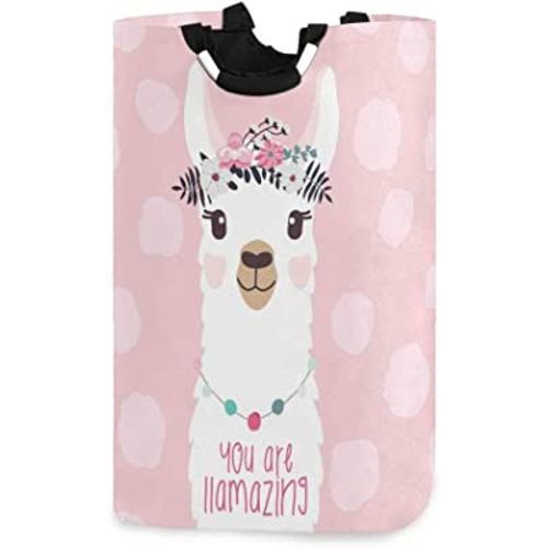 senya Large Storage Basket Collapsible Organizer Bin Laundry Hamper for Nursery Clothes Toys, You are Llama Amazing