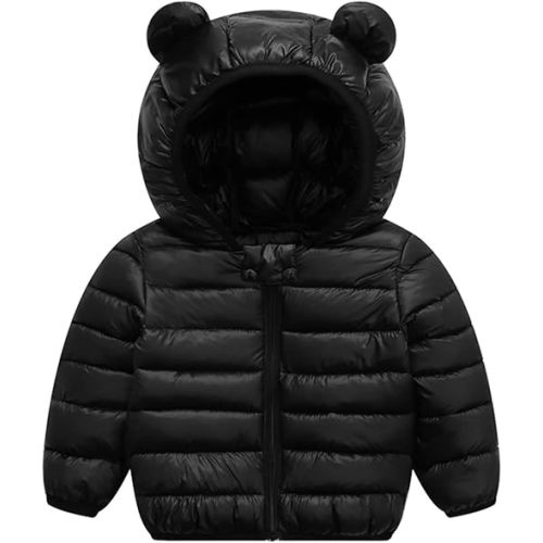 XMWEALTHY Baby Boys Girls Winter Coats Toddler Bear Hoods Down Jacket Infant Kids Light Puffer Padded Outwear 6M-3T