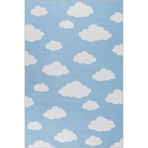 Nuloom Euphrasia Splashguard Traditional Machine Washable Area Rug, 3' x 5', Euphrasia Light Blue