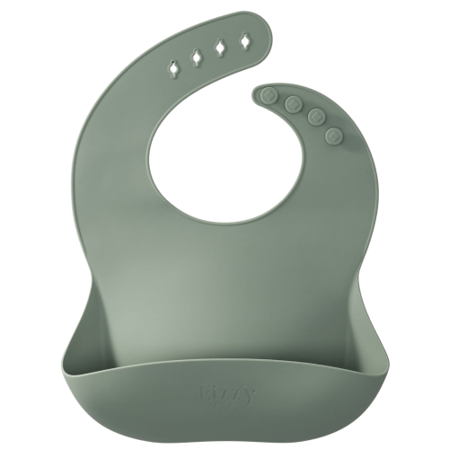 Baby Silicone Bib (Sage)
