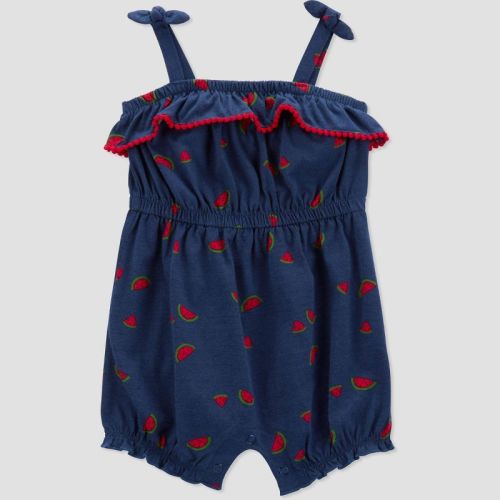 Carter's Just One You® Baby Girls' Watermelon Romper - Navy Blue, Size: 3M