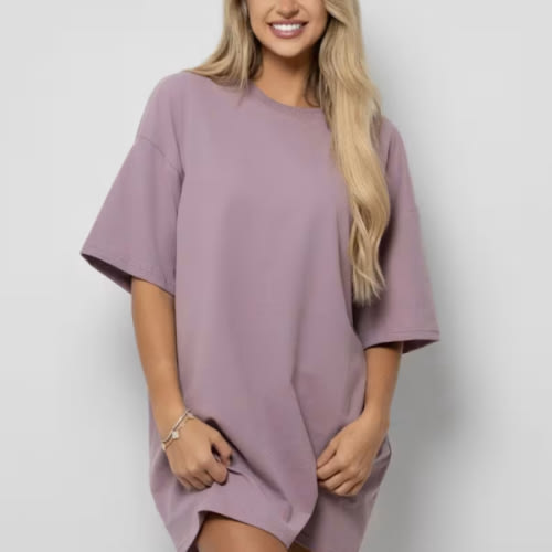 Essential Oversized Tee - Mauve (M)