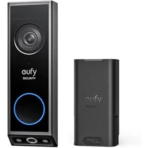 eufy Security Video Doorbell E340 Kit, No Subscription, Dual Cameras, Head-to-Toe View, 2K FHD Doorbell Camera, Two-Way Talk, Delivery Guard, AI Motion Detection, Rechargeable Battery, Built-in 8GB