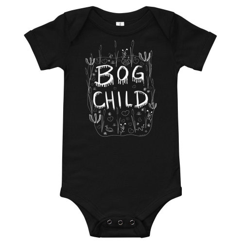 BABY BODYSUIT Bog Child Goblincore Folk Art Funny Newborn Birthday Gift Weird Goth Nature Frog Snake Duck Pond Marsh Swamp Cottagecore Witch