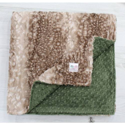 Personalized Baby Blanket, Fawn Minky Baby Blanket, Baby Gift, Toddler Bedding, Newborn Essentials, Pet Blanket, You Choose Minky Back - Etsy