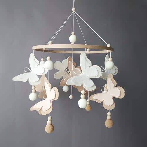 Butterfly mobile Crib mobile for girls Boho baby mobile over crib Baby girl nursery decor