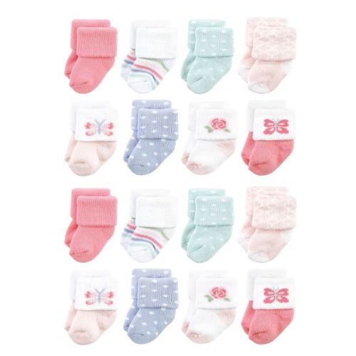 Hudson Baby Cotton Rich Baby Terry Socks 16-Pack