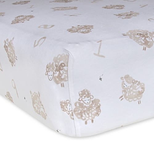 Burt's Bees Baby® Counting Sheep Organic Cotton Crib Sheet in Cloud
