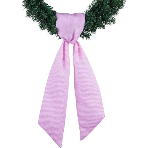 Pink Striped Wreath Sash for Front Door Wreath, 5.12" Wide x 54.33" Baby Shower Girl Spring Valentine Door Ribbon Decorations Wedding