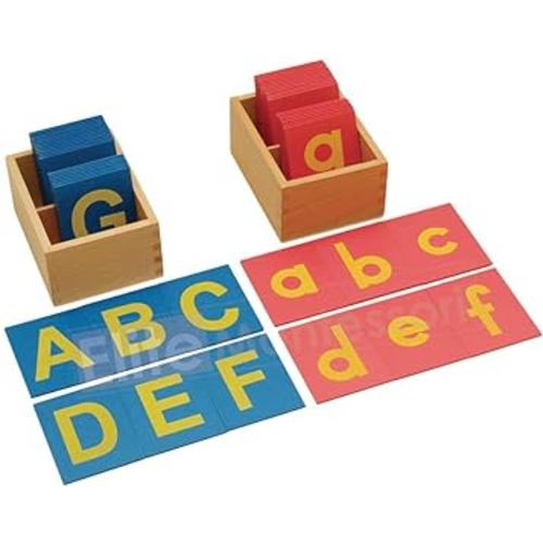 Elite Montessori Lower and Capital Case Sandpaper Letters with Boxes