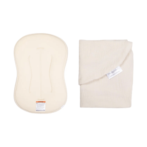 Snuggle Me Baby Lounger Curve + Muslin Cover Set - Natural