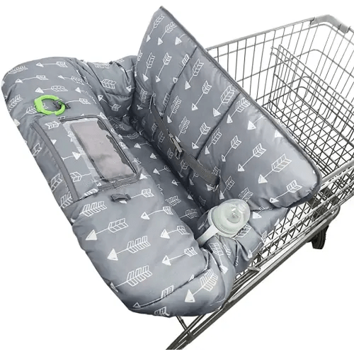 RHYDEER Shopping cart Cover for Baby high Chair Cover, roll in and go, Universal fit, Grey Arrow