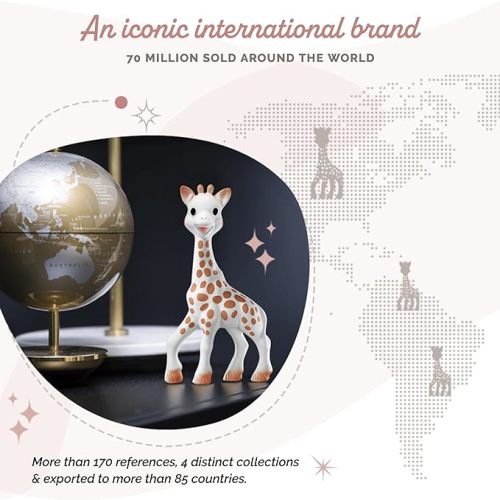 Sophie la girafe | Handcrafted for 60 Years in France | 100% Natural Rubber | Designed for Teething Babies | Awaken All 5 Senses | Easy to Clean | Pack of 1