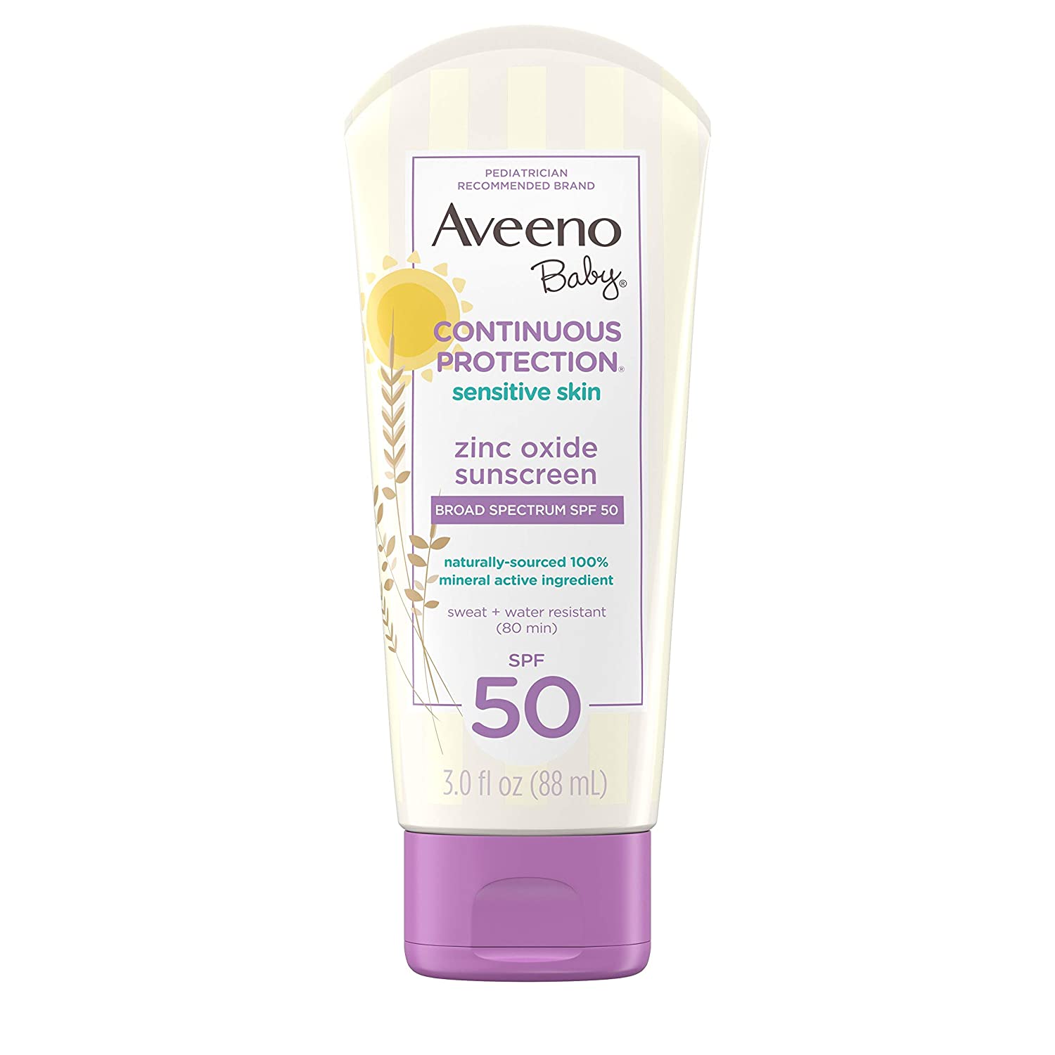 Aveeno Baby Continuous Protection Zinc Oxide Mineral Sunscreen - 3.0 oz