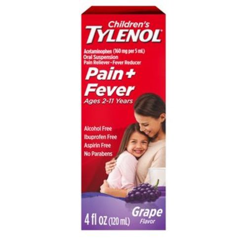 Children's Tylenol Pain + Fever Relief Liquid - Acetaminophen - Grape - 4 Fl Oz