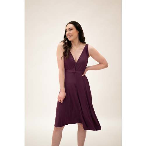 Juliet Labor & Postpartum Gown in Plum