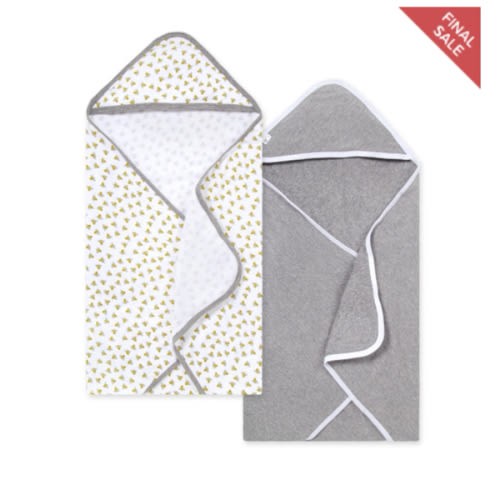 Honey Bee Organic Cotton Hooded Towel 2 Pack