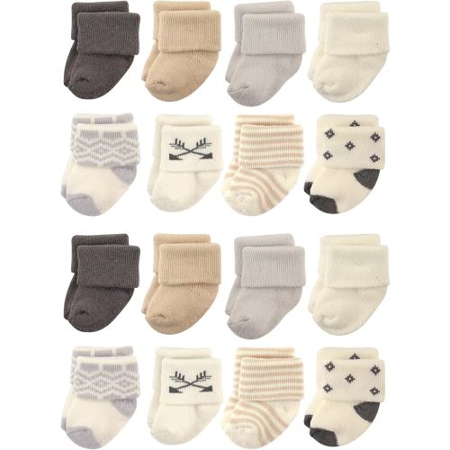 Hudson Baby Unisex Baby Cotton Rich Baby Terry Socks 16-Pack