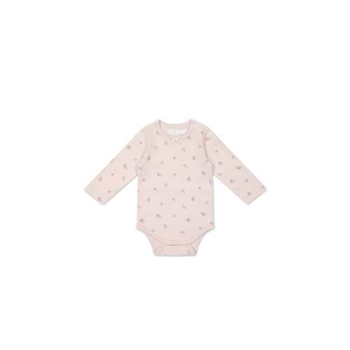 Organic Cotton Long Sleeve Bodysuit - Meredith Violet