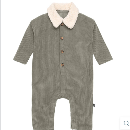 Baby Boys Dark Green Sherpa Collar Corduroy Romper – Gerber Childrenswear