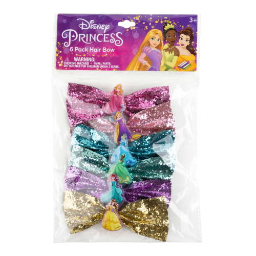 Princess Bows, 6 Pack, Disney, All Ages