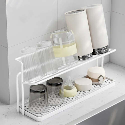 Baby Bottle Drying Rack 2 Tier Carbon Steel Plastic Free
