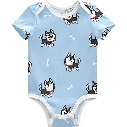 vvfelixl Baby Bodysuits Short Sleeve Cotton Baby Clothes For Boys Funny Baby Suits For Girls 0-24 Months