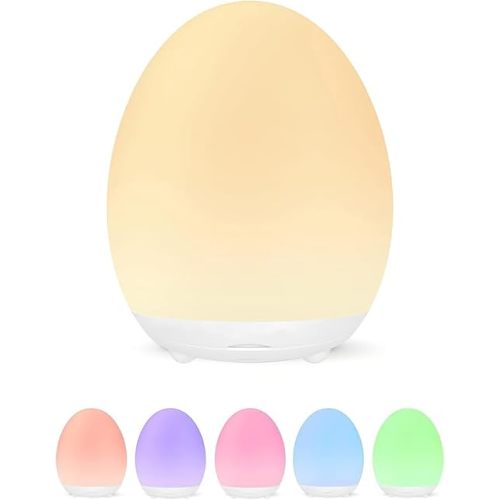 Touch Control Egg Night Light Baby Nursery Silicone Lamp
