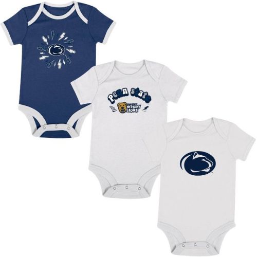 Ncaa Penn State Nittany Lions Infant 3pk Bodysuit - 3-6m