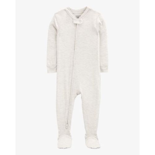 Baby Zip-Up PurelySoft 1-Piece Pajamas - Grey - Carter's | Carter's
