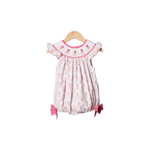 Smocked Cowgirl Boots Bubble