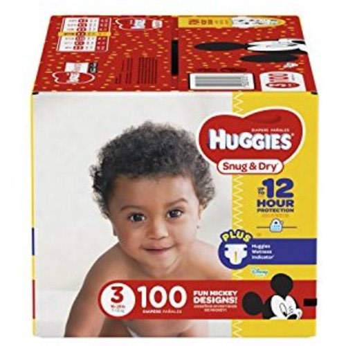 HUGGIES Snug & Dry Diapers, Size 3, 100 Count, BIG PACK (Packaging May Vary)