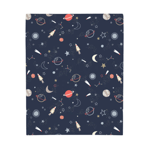 Isabelle & Max™ NoJo Super Soft Navy Cosmic Solar System Vetter Nursery Crib Fitted Sheet | Wayfair