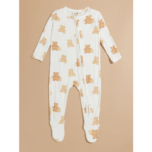 Teddy Bears White Footie | Tullabee