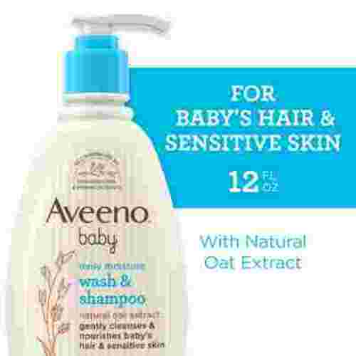 Aveeno Baby Daily Moisture Bath Body Wash & Shampoo, Oat Extract, 12 fl oz