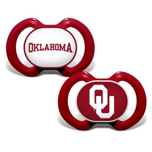 BabyFanatic Officially Licensed Unisex Pacifier 2-Pack - NCAA Oklahoma Sooners