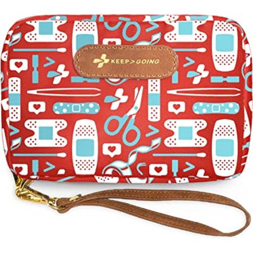 KeepGoing Travel First Aid Kit for Kids – 130 Pc. Small First Aid Kit for Car, Home, Purse, Diaper Bag & Backpack with Latex-Free Bandages - Mini First Aid Kit Travel Size TSA-Approved