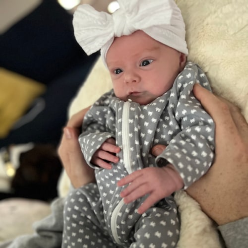 Crab Pattern Long Sleeve (Grey) / Baby Footie Onesie