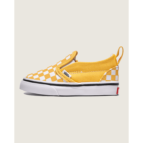 Toddler Classic Slip-On V Checkerboard Shoe in Banana Cream Yellow / White | Vans