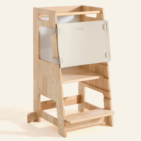 HARPPA Nordo | Safe & Stable Montessori Toddler Kitchen Wooden Tower - Perfect for Cooking & Learning, Counter Helper, Kitchen Tower, Gift for 2 Year Old
