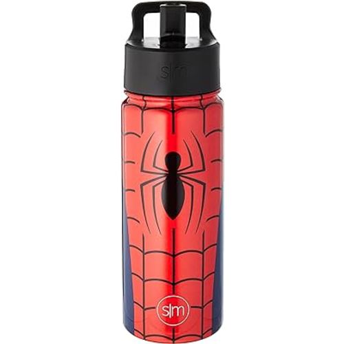 Simple Modern Star Wars Water Bottle for Kids Reusable Cup with Straw Lid  Insulated Stainless Steel Thermos Tumbler for Toddlers Girls Boys, 14 oz,  Green,Red,Black,Multi-color 