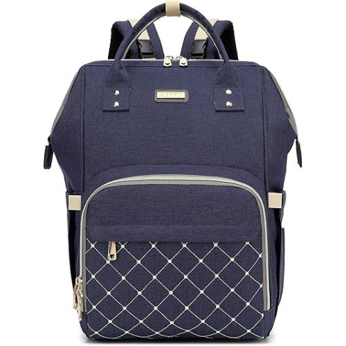 Diaper Bag Backpack, Diaper Bags for Baby Girls Boys, Baby Bags for Moms Dads, Nappy Changing Bag with Insulated Pockets,Multi-functional Waterproof Backpack with Stroller straps-Blue