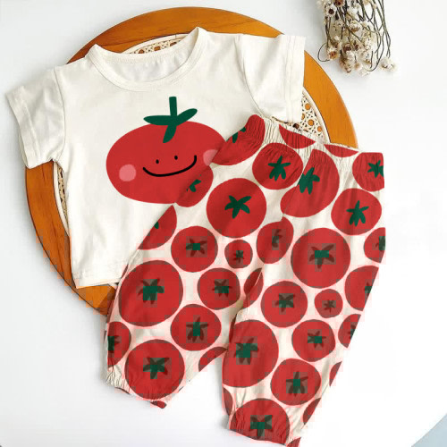 Baby Toddler Tomato Print 2-piece Set