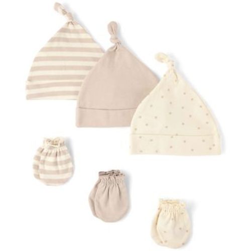 The Children's Place Baby Star Hat And Mittens 6-Piece Set Cream 0-6 M