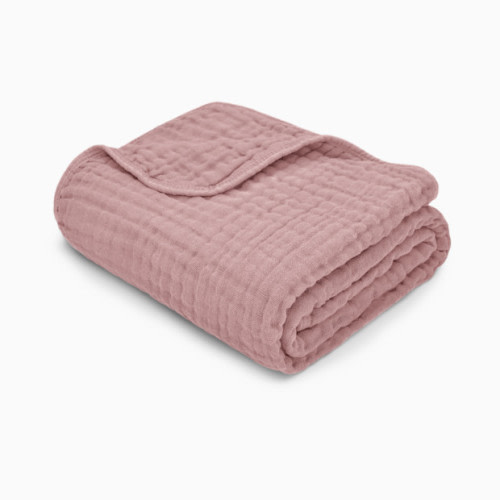 6-Layer Cotton Muslin Baby Blanket - Mauve