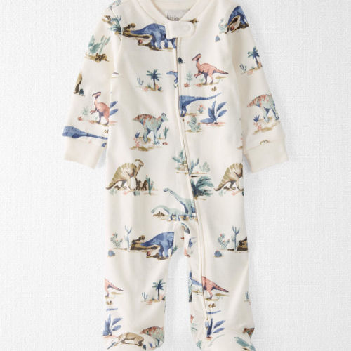 Prehistoric Print Baby Organic Cotton Sleep & Play Pajamas | carters.com